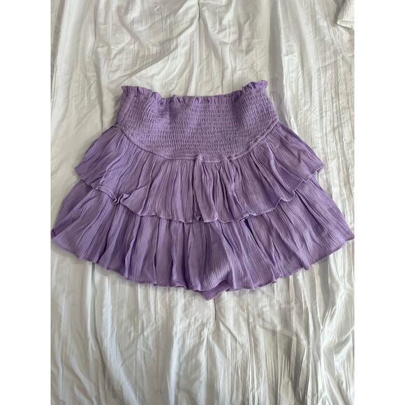 NWT Lilac Lavender Purple high waisted ruffle mini Skort - Picture 2 of 7